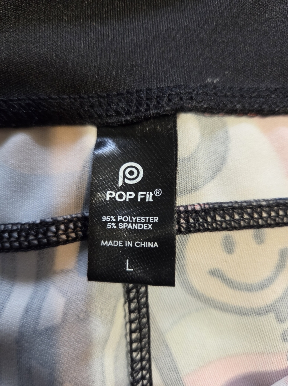 Pop Fit Retro Psychedelic Pattern Flare Leggings With Pockets. Sz L - Picture 2 of 6